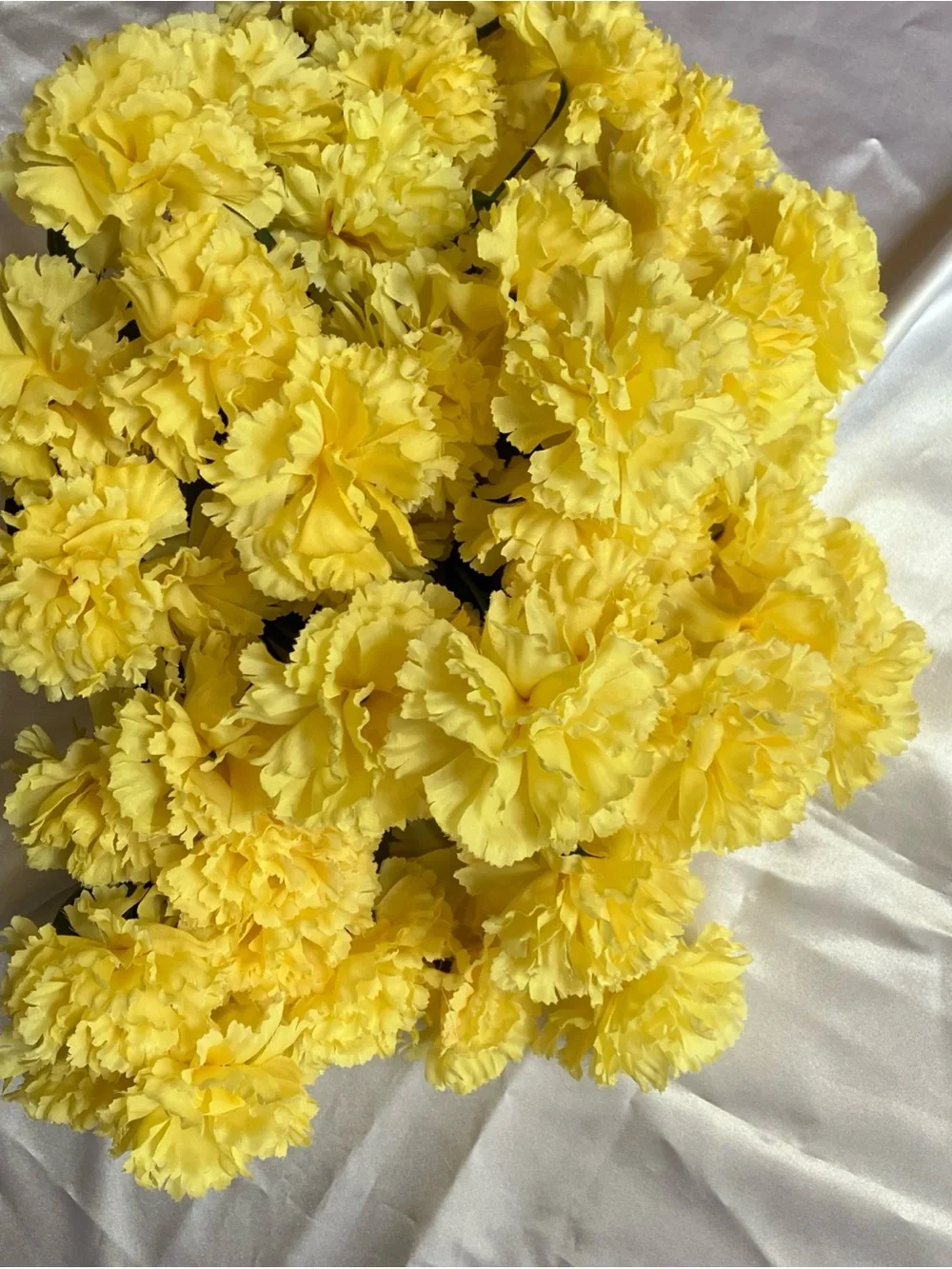 New 10 Bunches of Artificial Yellow Carnation Bouquet